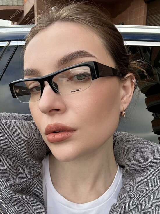 Miu Miu Women’s Eyeglasses Black Rectangle Frames MUB07S 16K08N NEW main image 9